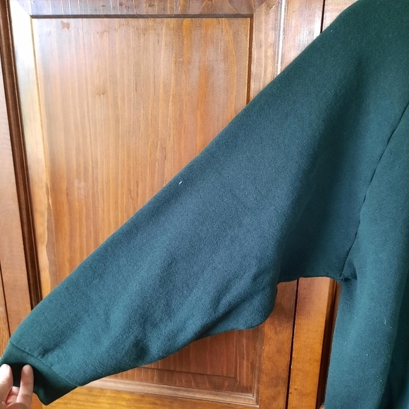 Vintage Fruit of the Loom forest green raglan sleeve crewneck sweatshirt size XL - Picture 5 of 7